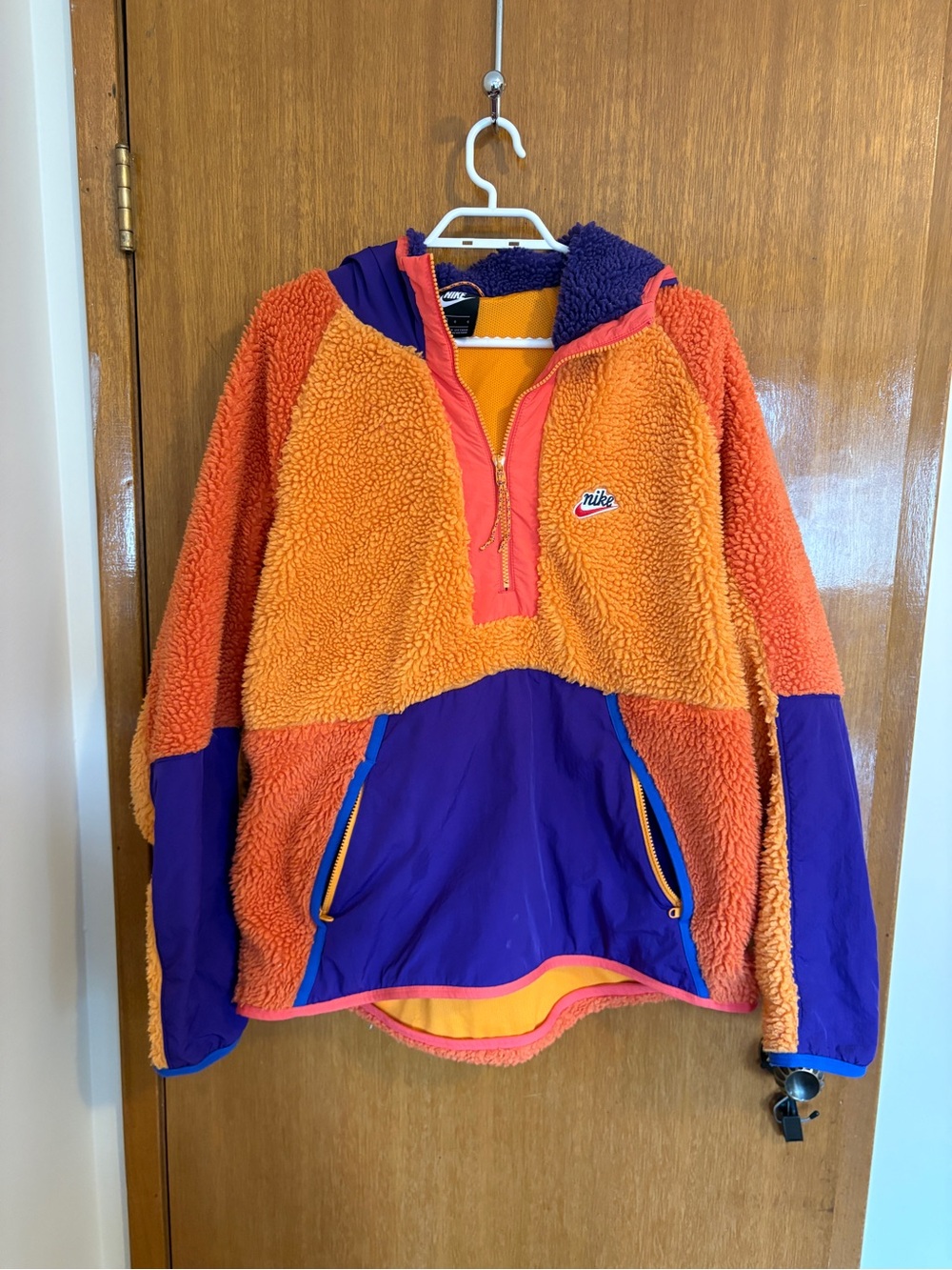 Nike Orange & Purple Fleece Pullover Jacket